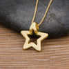 Star Women's Pendant Necklace Female Cubic Zirconia Necklaces Gold Color Party Jewelry Simple Ladies Gifts - Image 2