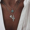 26 Styles Bohemian Multi layered Necklaces For Women Moon Cross Tree Star Pendant chains Statement Choker Boho Jewelry - Image 13