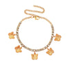 Shining Crystal Maple Leaf Anklets for Women Gold Silver Color Full Rhinestone Tennis Chain Ankle Bracelet Jewelry Gift - Image 8