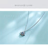 Modian Luminous CZ Snowflake Sterling Silver 925 Pendant Necklace for Women Link Chain Wedding Original Jewelry