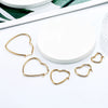 peach heart earrings circle jewelry simple pendant Earring stainless steel hoop earring 1 Pair Gifts for women girls - Image 3