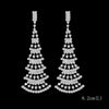 Long Tassel Drop Earrings for Women Silver Color Rhinestone Crystal Hanging Dangle Earring Bridal Wedding Jewelry - Image 41