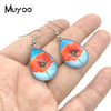 Kandinsky Circles Tear drop Earring Geometric Art Fish hook Earrings Glass Dome Jewelry Handmade Items - Image 6