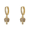 Hecheng,1 pair,Small Bell Eariings,Bell shaped Jewelry,for Women Jingle Bell Earrings,Rhinestone Gifts - Image 3