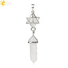 Csja Stone Pendant Merkaba Locket Pendulum Hexagonal Prism Crystal Long Pendants for Necklaces Women Jewelry - Image 12