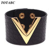 Europe Crack Leather Bracelet For Women All-Match V Word Wide Punk Style Soft Jewellery Cool - Image 1