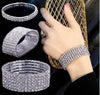 8 Styles Women Bracelet Crystal Rhinestone Stretch Bracelet Bangle Elastic Party Wedding Bridal Jewelry - Image 1