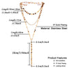 Stainless Steel Sexy Multilayer Sequins Chain Tassel Crystal Pendant Necklace For Woman Y Shape Disc Choker Necklace - Image 4