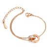 316L Stainless Steel Jewelry Embedded Zircon Round Roman Numerals Ankle Ornaments Charm Chain Anklet For Women - Image 6