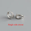 Silver Simple Glossy Double Ear Buckle for Women Unique Charm Party Hoop Earrings Jewelry Accessories - Image 8