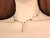 Bohemia Style Stainless Steel Choker Necklace Bracelet Earrings Sets For Women Girls Black Crystal Chain Jewelry - Image 6