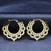 India Gypsy Tribal Ethnic Mandala Stainless Steel Earrings Women Gold Color Lotus Flower Hoop Earring Indian Jewelry - Image 9