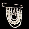 Handmade Metal Pearl Chain Greek Sorority Rhinestone Initial Number1 To Number 31 Brooches Apparel Jewelry - Image 38
