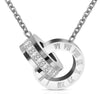 Interlocking Hoop Jewelry Kit Ladies, Rose Gold Tone Steel CZ Stone Necklace Earrings Bracelet Set Casual Daily Wear - Image 11
