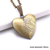Heart Carved Flower Stripe Locket Pendant Necklace Women Vintage Ancient Brass Opening Photo Box Jewelry Romantic Gift - Image 30