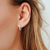Full Pave Cubic Zirconia Spike Hoop Earrings in Many Colors - Image 6