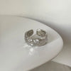 Silver Color Irregular Tin Foil Rings for Women Men Geometric Concave Convex Adjustable Ring Party Jewelry - Image 7