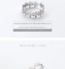 Modian Genuine 925 Sterling Silver Open Adjustable Lovely Plant Ring for Women Stackable Tiny Flower Ring Fine Jewelry Bijoux