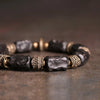 Hand Processed Strip Ebony Bracelet Do Old Hammered Copper Concave Convex Texture Black Wood Jewelry Men Women Individual Bangle - Image 3