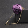 1 Pcs Ribbon Men Rose Flower Golden Leaf Brooch Pin Suit Lapel Men Wedding Boutonniere Brooch Jewelry - Image 16
