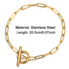 Stainless Steel Paperclip Chain Toggle Bracelet for Women Hip Hop Bracelet Jewelry Gifts - Image 2