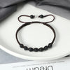 Men Black Bracelet Stone Onyx Lava Beaded Braided Bracelets Bangles Adjustable Rope Chain Handmade Jewelry - Image 2