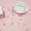 Love Heart Pink Crystal Sunglasses Chain Romantic Transparent Bead Chain For Glasses Women Necklace Lanyard Jewelry - Image 3