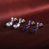 Cubic Zirconia Water Drop Charm Women Drop Earring Wedding Band Jewelry White/Purple Earrings - Image 14
