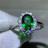 Fahion Princess Diana ring silver Oval cz Birthstone Engagement Wedding Band Rings For Women Jewelry - Image 8