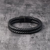 Men Jewelry Red Braided Leather Rope Bracelet Black Magnetic Buckle Bracelets Punk Men Wrist Band Hombre - Image 17