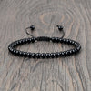 Black Bead Bracelet with 4 mm 6 mm or 8 mm Beads and Adjustable Fit - Image 5
