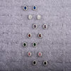 Full Zircon Stud Earrings for Women Blue/Purple/Red/Pink/Black/White/Green Oval CZ Wedding Female Jewelry - Image 19