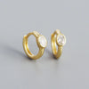 Oval Crystal Hoop Earrings in Multiple Color Combinations - Image 11