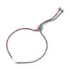10PCS Bulk Stainless Steel Black/Gold/Rose Gold Slide Bracelets Adjustable Box Chain Boho Bracelet with Rubber Beads - Image 6