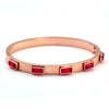 Open Cuff Bangles Bracelets Crystal Zirconia Rose Gold Color Stainless Steel Bracelet for Women Men Jewelry - Image 18