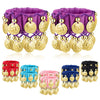 1 Pair Belly Dance Wrist Ankle Cuffs Bracelet Chiffon Gold Coin Costume Accessory Valentine's Day Gift Jewelry Women Girl - Image 18