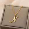 Dainty Initial Letter Necklaces For Women Gold Color Minimalist Stainless Steel Initial Necklace Wedding Jewelry Gift - Image 41