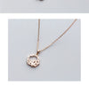 Modian New Luminous CZ Geometric Round Circle 925 Sterling Silver Charm Pendant for Women Link Chain Fine Jewelry 2020 Design
