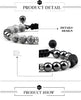 Hematite and Stone Bead Stretch Bracelet with 8 mm Beads in Multiple Colors - Image 29