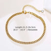 Men Anklet, Gold Plated Chain Anklets for Men, Mens Stainless Steel Anklet, Cuban Rope Curb Link with Extend Chain - Image 2