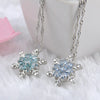 Christmas Pendant Necklace Siver Snow Shape Cubic Zircon Crystal Pendant Jewelry For Women - Image 1
