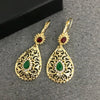Morocco Court Style Drop Shape Design Earrings Women Wedding Photography Earrings Jewelry Hollow Carving Crystal Earrings - Image 6