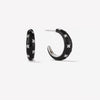Dplaopa Silver Toronto Dome Hoops Clips Black Zircon CZ Star Women Clips Jewelry Gift - Image 7