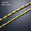 2.5mm/3mm Stainless Steel Bar Link Bamboo Chain Gold/Silver Color Necklace Choker for Women Men Jewelry Accessory - Image 6
