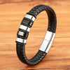 Braided Rope Black Leather Stainless Steel Men's Bracelet Charm Magnetic Jewelry Accessories - Image 10