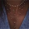 Boho Multi-level Crystal Geometry Star Moon Lock Necklace For Women Vintage Pendants Necklaces Chokers Jewelry Gift - Image 2