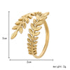 316L Stainless Steel Leaf Cross Opening Ring For Woman French Elegant 2 Color Wedding Jewelry Holiday Gift Beautiful - Image 4