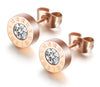 Interlocking Hoop Jewelry Kit Ladies, Rose Gold Tone Steel CZ Stone Necklace Earrings Bracelet Set Casual Daily Wear - Image 16