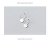 Modian New Design 100% 925 Sterling Silver Round Scrub Swing Charm Minimalist  Hoop Earrings For Women S925 Silver Jewelry
