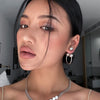 Temperament Charm Metal Hoop Earring Personality Round Bead Ball Dangle Earring For Women Jewelry Supply - Image 4